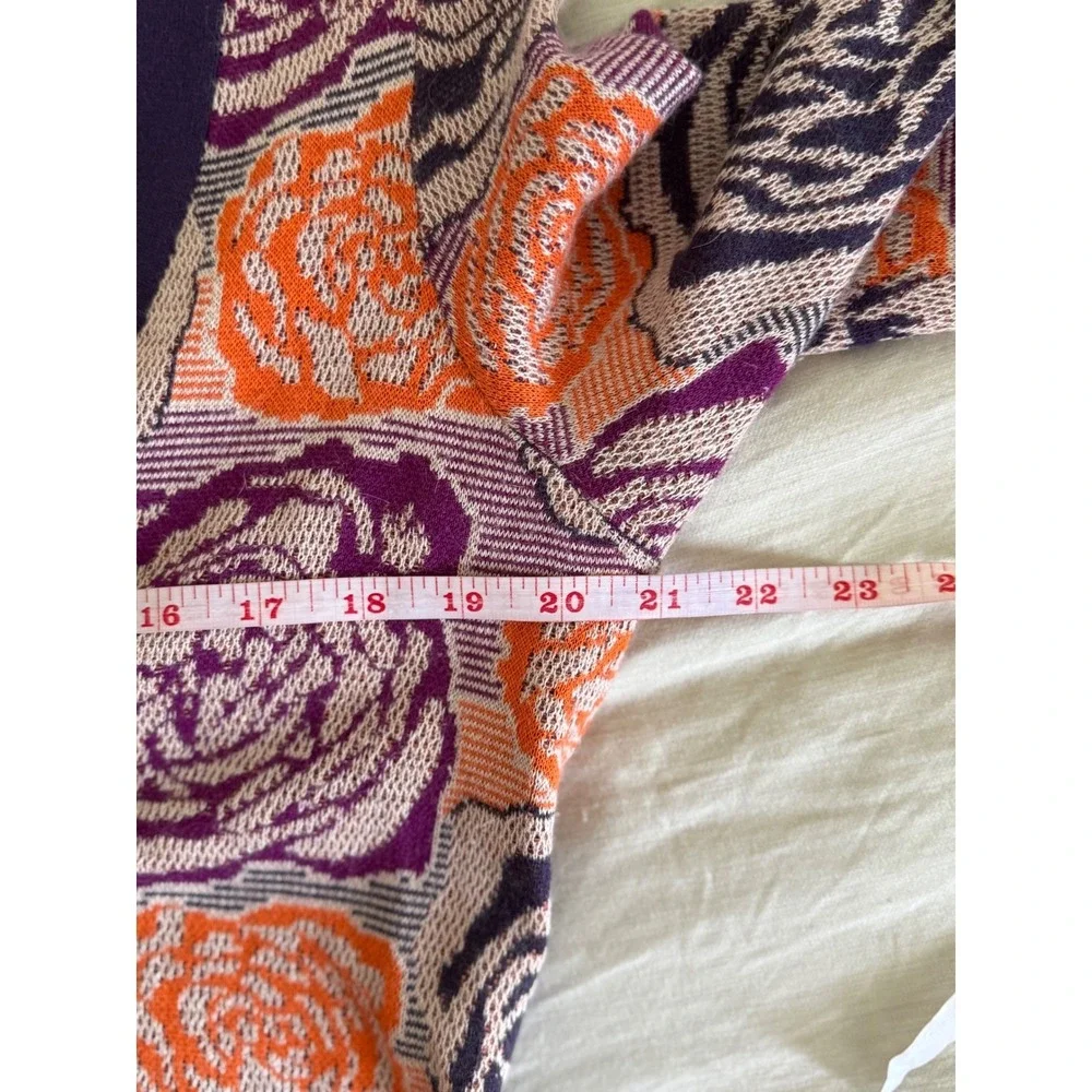 Sleeping on‎ Snow Floral Knit Cardigan L Angora Blend Ruffle Hem